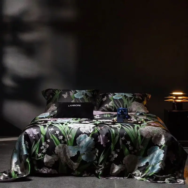 Floral Botanical Jacquard Luxury Bedding Set 1000TC Egyptian Cotton Brocade Silky Duvet Cover Bed Sheet Pillowcases (No Filling)
Floral Botanical Jacquard Luxury Bedding Set 1000TC Egyptian Cotton Brocade Silky Duvet Cover Bed Sheet Pillowcases (No Filling)