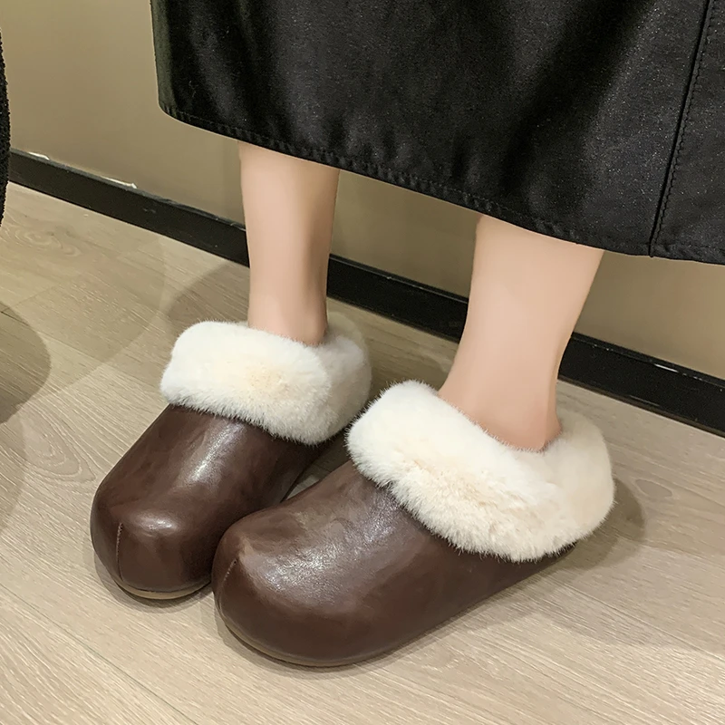 Новые универсальные непромокаемые тапочки с увеличенным размером, новые женские хлопковые туфли с круглым носком и пушистой шерстью
Новые универсальные непромокаемые тапочки с увеличенным размером, новые женские хлопковые туфли с круглым носком и пушистой шерстью