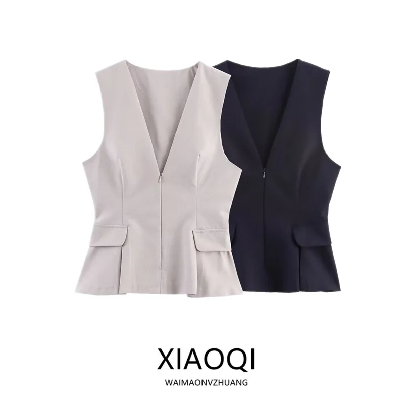New 2025 Autumn Women's Svel Vest ort Skirt Sle Hem Top Versatile Commute Sle V-ne Zipper Pure Color Other Mate...
New 2025 Autumn Women's Svel Vest ort Skirt Sle Hem Top Versatile Commute Sle V-ne Zipper Pure Color Other Mate...