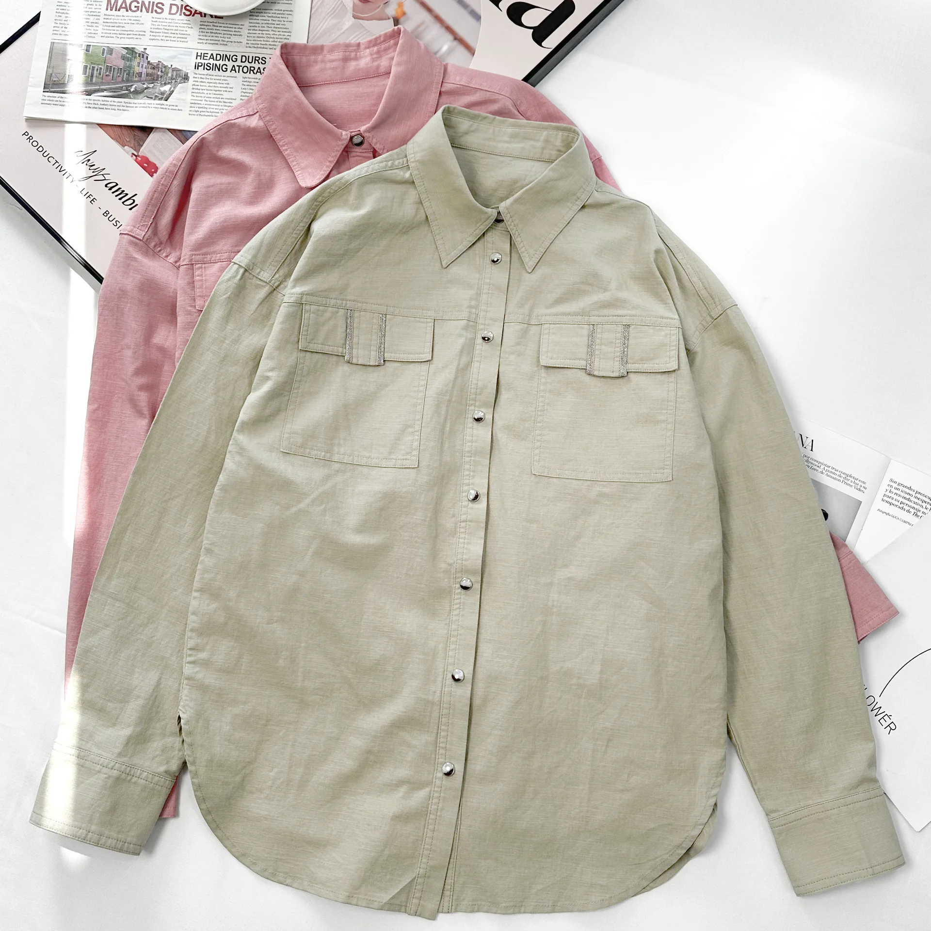 Fashionable Casual Linen Shirts for Women, Chic Design, Versatile Commuting Shirts, Spring, 2021
Fashionable Casual Linen Shirts for Women, Chic Design, Versatile Commuting Shirts, Spring, 2021