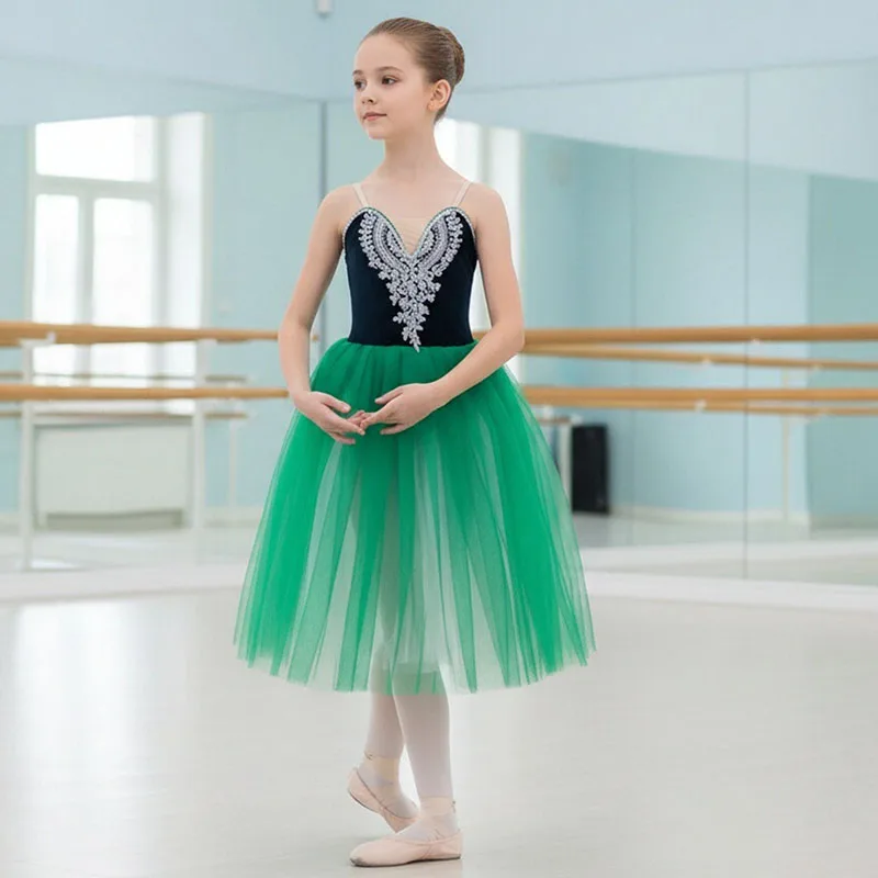 Professional Ballerina Tutu Dance Costumes for Girls Party Dress Green Children's Swan Lake Ballet Dress
Professional Ballerina Tutu Dance Costumes for Girls Party Dress Green Children's Swan Lake Ballet Dress