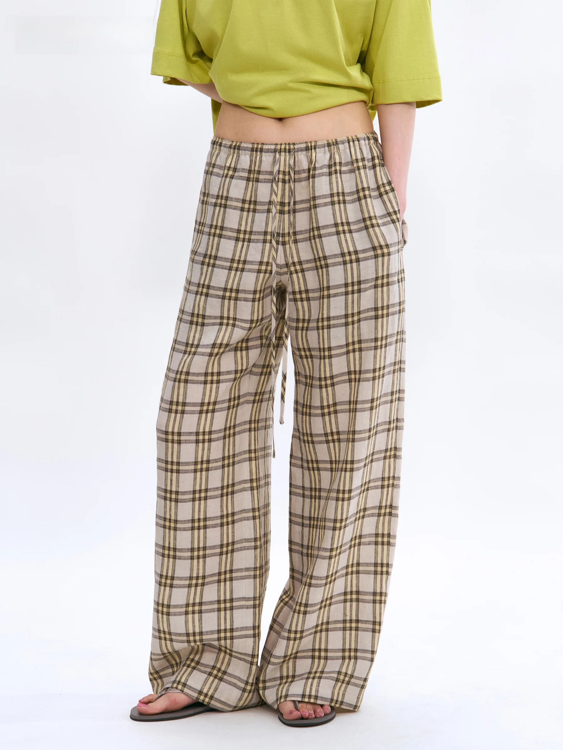 Comfortable Breathable Summer Retro Pure Linen Plaid Low Waist Elastic Straight Leg Casual Pants Women's Fashion Straight Leg...
Comfortable Breathable Summer Retro Pure Linen Plaid Low Waist Elastic Straight Leg Casual Pants Women's Fashion Straight Leg...