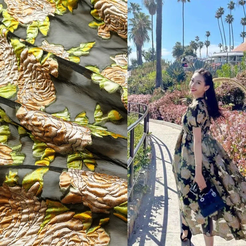 Organza Jacquard Fabric Summer Thin Cut Princess Poncho Dress European Brand Fashion Design Wholesale Material Cloth by Meter
Organza Jacquard Fabric Summer Thin Cut Princess Poncho Dress European Brand Fashion Design Wholesale Material Cloth by Meter