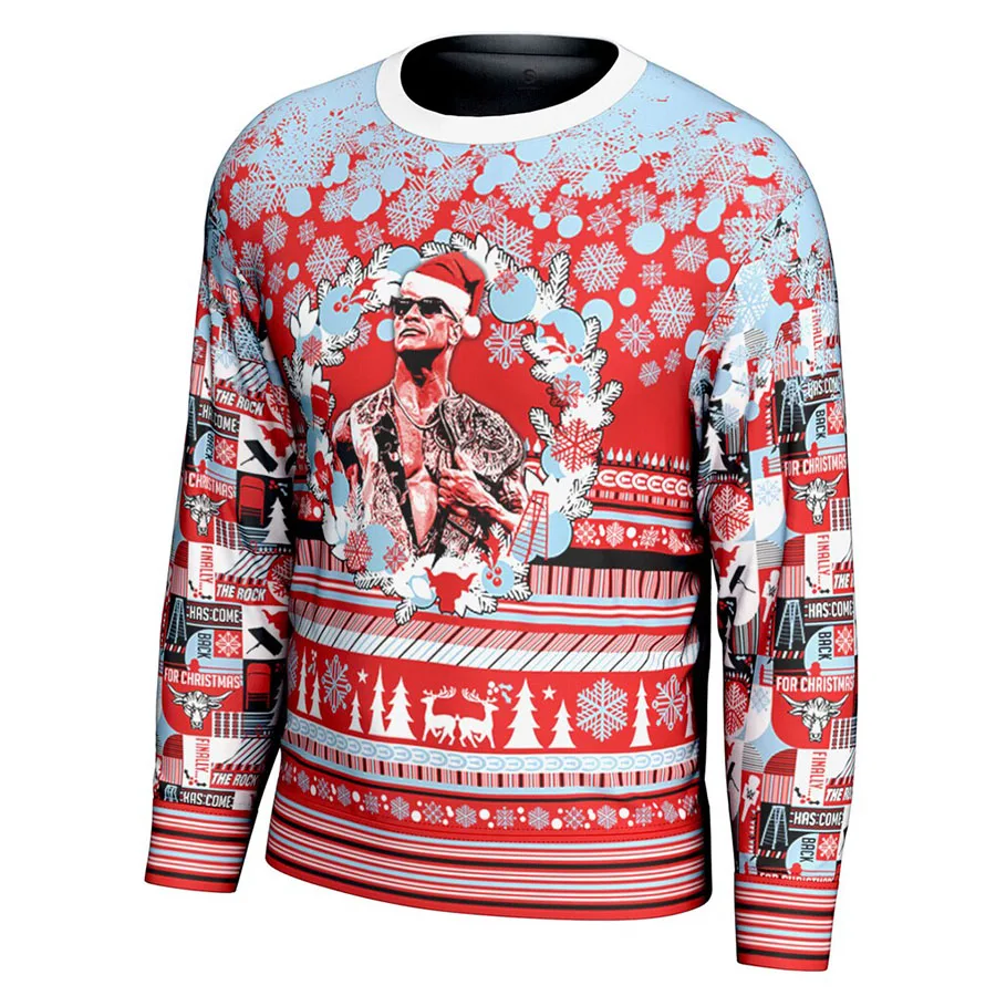 Men's Red The Rock Ugly Sweater Simple Fashionable Versatile Retro Breathable Moisture Wicking Suitable For Christmas Parties 
Men's Red The Rock Ugly Sweater Simple Fashionable Versatile Retro Breathable Moisture Wicking Suitable For Christmas Parties