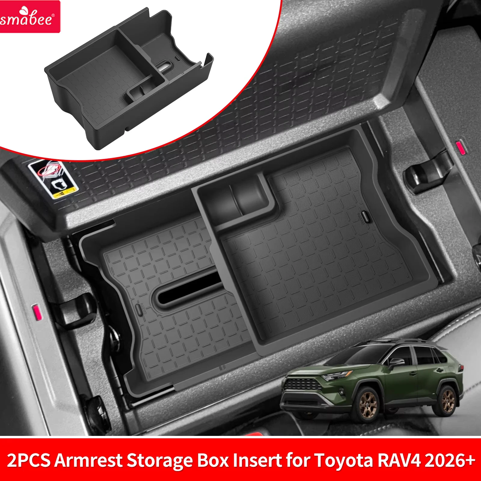 Smabee for Toyota RAV4 2026 Car Center Console Armrest Double-layer Tray Organizer Armrest Storage Box Insert Accessories
Smabee for Toyota RAV4 2026 Car Center Console Armrest Double-layer Tray Organizer Armrest Storage Box Insert Accessories