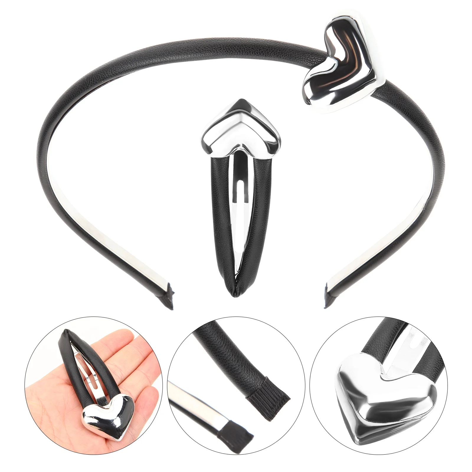 1 Set Vintage Heart Clip Headband Women Hair Styling Tool For Party Wedding Festival Hair Accessory Leathers Barrette
1 Set Vintage Heart Clip Headband Women Hair Styling Tool For Party Wedding Festival Hair Accessory Leathers Barrette