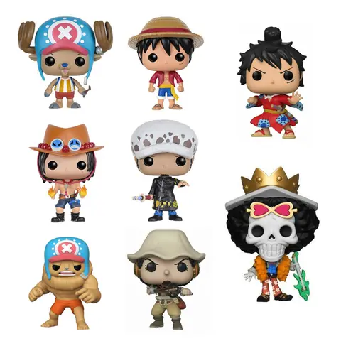 Anime One Piece Luffy & Chopper & ACE & Law & ZORO & Brook & Usopp Figure Vinyl Doll Collection Toys