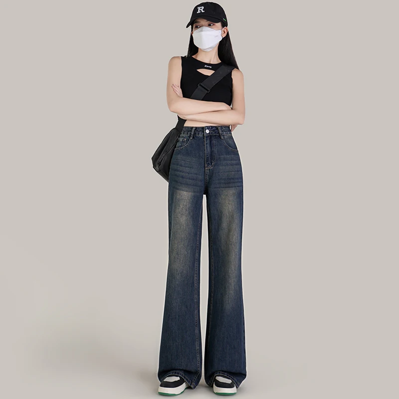 plus Size High Waist Wide Leg Denim Jeans Women's Autumn Winter Loose Slimming Bell Bot Retro Blue Fitted Casual Long Sve
plus Size High Waist Wide Leg Denim Jeans Women's Autumn Winter Loose Slimming Bell Bot Retro Blue Fitted Casual Long Sve