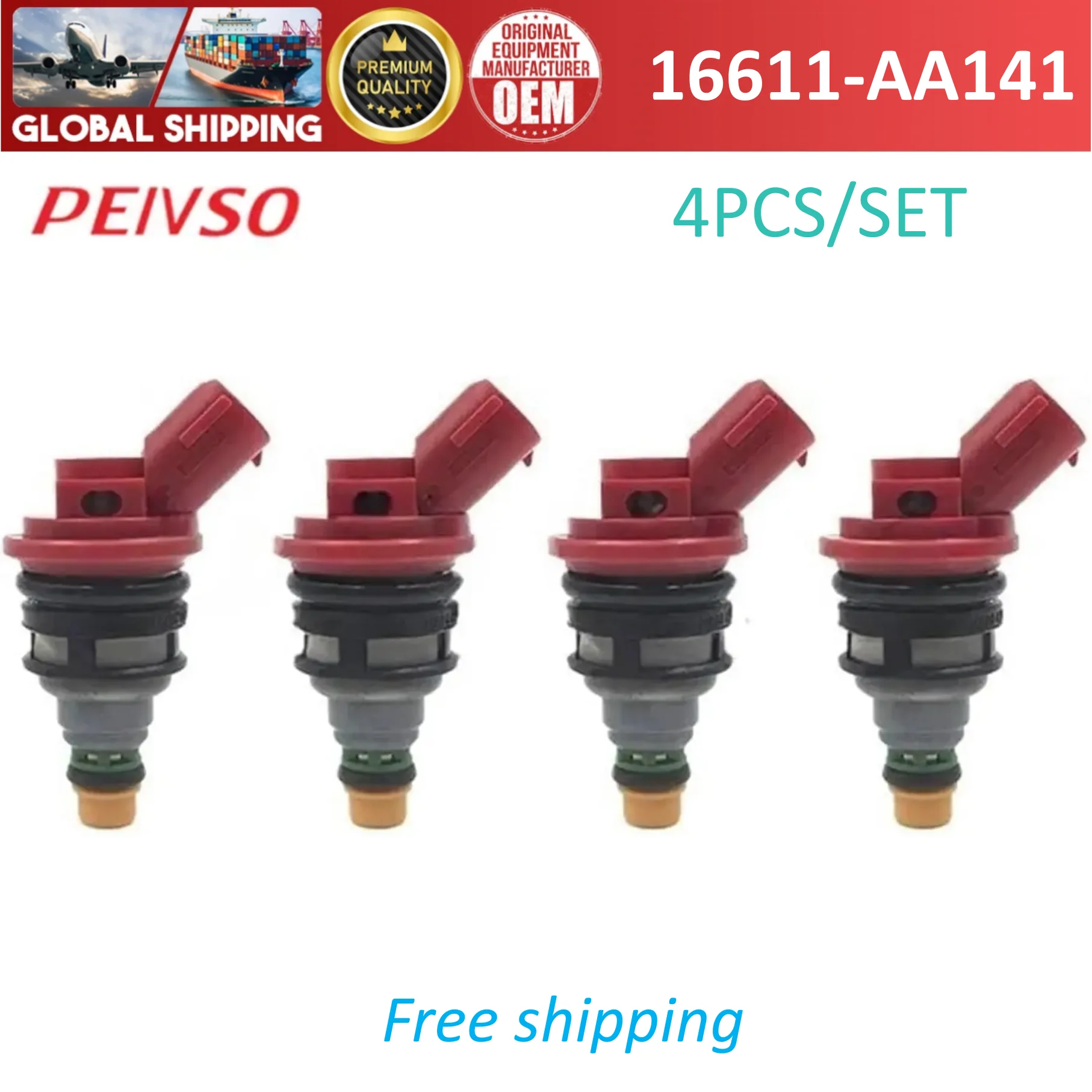 4Pcs 16611-AA141 Fuel Injector For SUBARU FORESTER 1998 / IMPREZA 1995~1998 / LEGACY 1992~1999 2.5L H4
4Pcs 16611-AA141 Fuel Injector For SUBARU FORESTER 1998 / IMPREZA 1995~1998 / LEGACY 1992~1999 2.5L H4