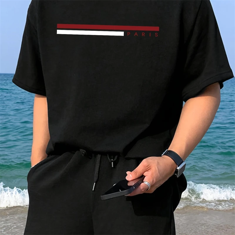 Simple Fashion Striped Letters Pattern T Shirts For Men Summer Trend Short Sleeve 3D Printed T-shirts Loose Streetwear Tees Tops
Simple Fashion Striped Letters Pattern T Shirts For Men Summer Trend Short Sleeve 3D Printed T-shirts Loose Streetwear Tees Tops