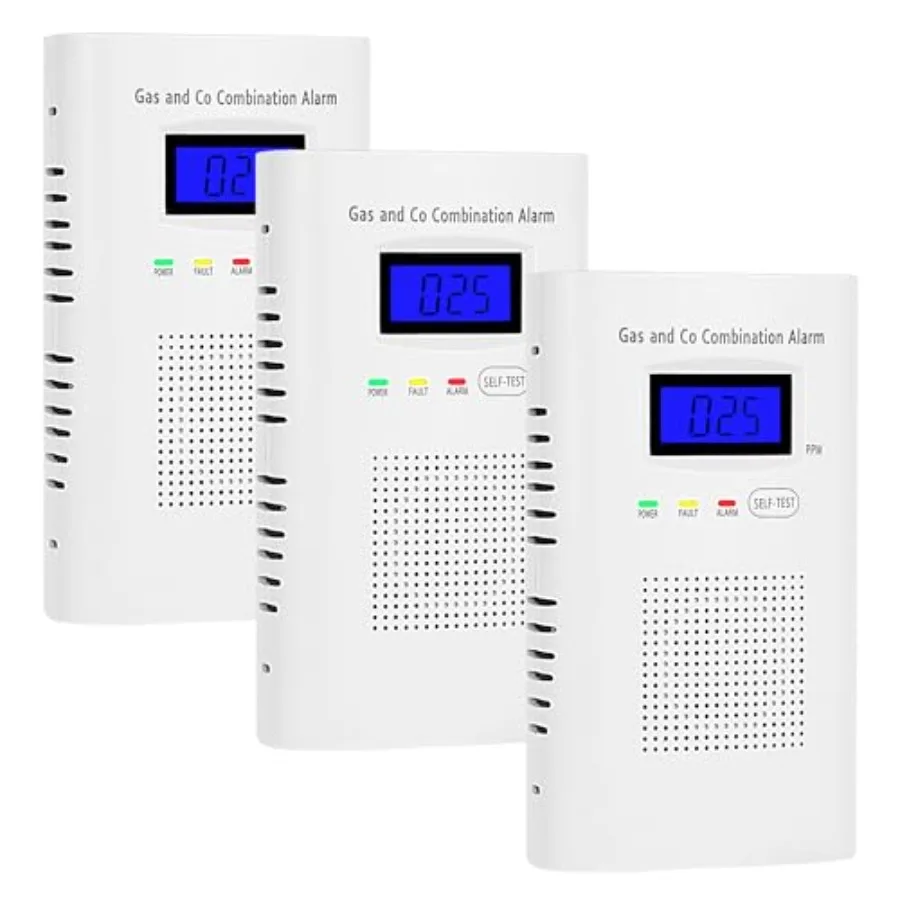 3 Pakcs Combination Gas and Carbon Monoxide Detector Plug in Carbon Monoxide Alarm and Natural Gas Detector Propane Methane wit
3 Pakcs Combination Gas and Carbon Monoxide Detector Plug in Carbon Monoxide Alarm and Natural Gas Detector Propane Methane wit