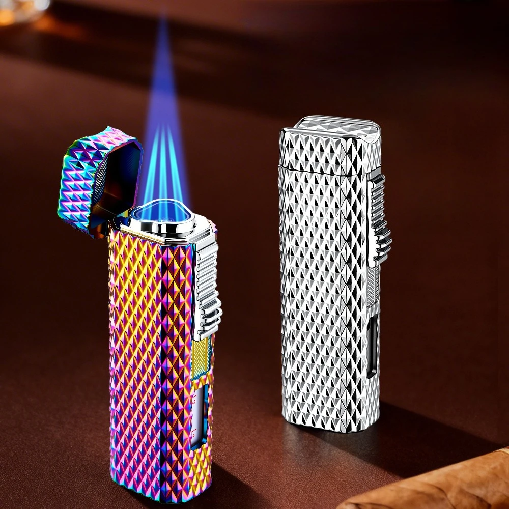 Windproof Multifunctional Cigar Lighter with Metal Strap, Cigar Puncher and Holder, Inflatable Visible Gas Window Lighter Gift
Windproof Multifunctional Cigar Lighter with Metal Strap, Cigar Puncher and Holder, Inflatable Visible Gas Window Lighter Gift