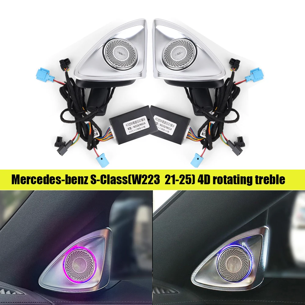 For Mercedes Benz 4D Rotating Tweeter Speaker 64 Colors For W223 S-Class(2021-2025) S450 Car 4D Treble Horn Refit Interior Light
For Mercedes Benz 4D Rotating Tweeter Speaker 64 Colors For W223 S-Class(2021-2025) S450 Car 4D Treble Horn Refit Interior Light