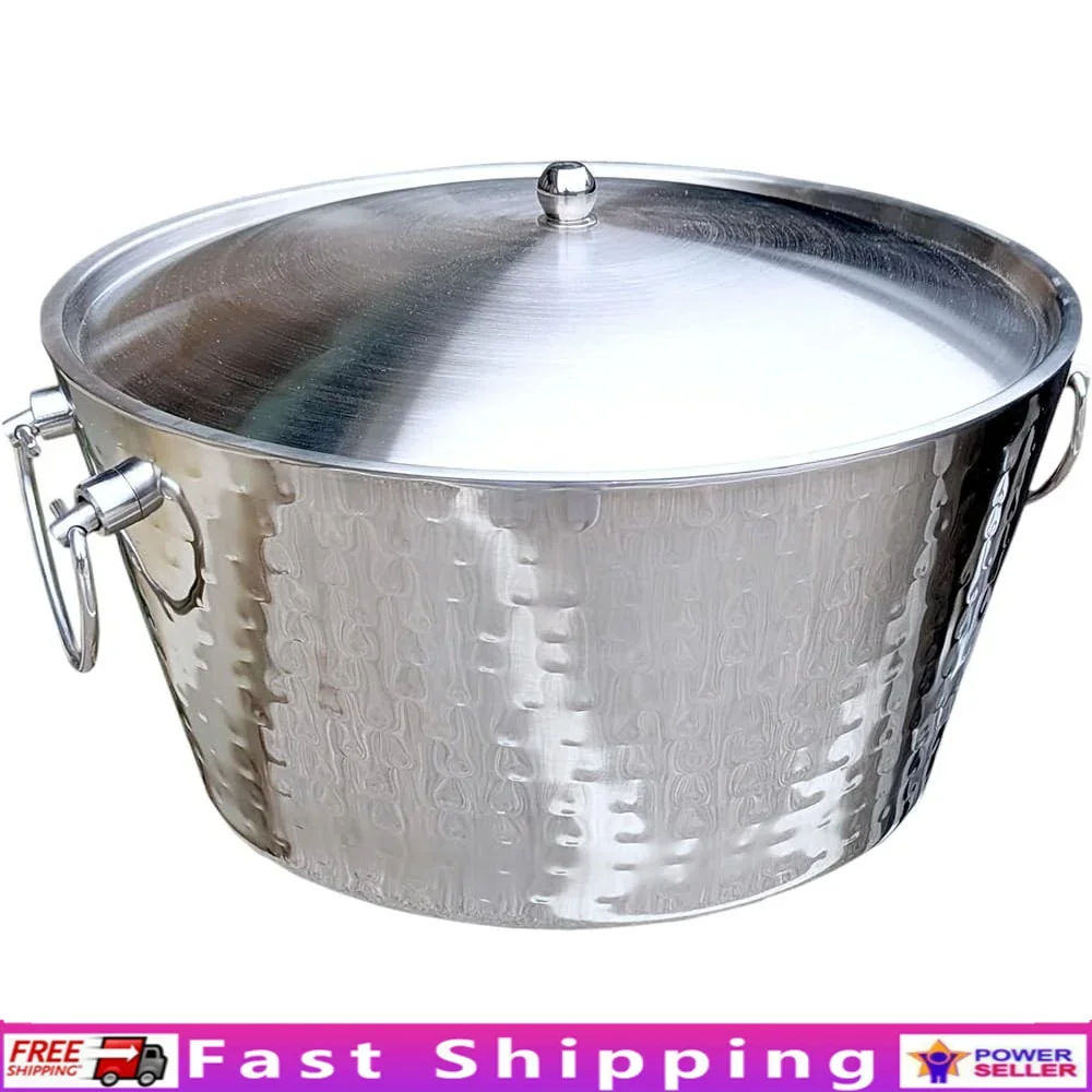 Insulated Stainless Steel Ice Bucket with Lid Large Party Cooler Champagne Drink Holder Leak Proof Double Wall Construction
Insulated Stainless Steel Ice Bucket with Lid Large Party Cooler Champagne Drink Holder Leak Proof Double Wall Construction