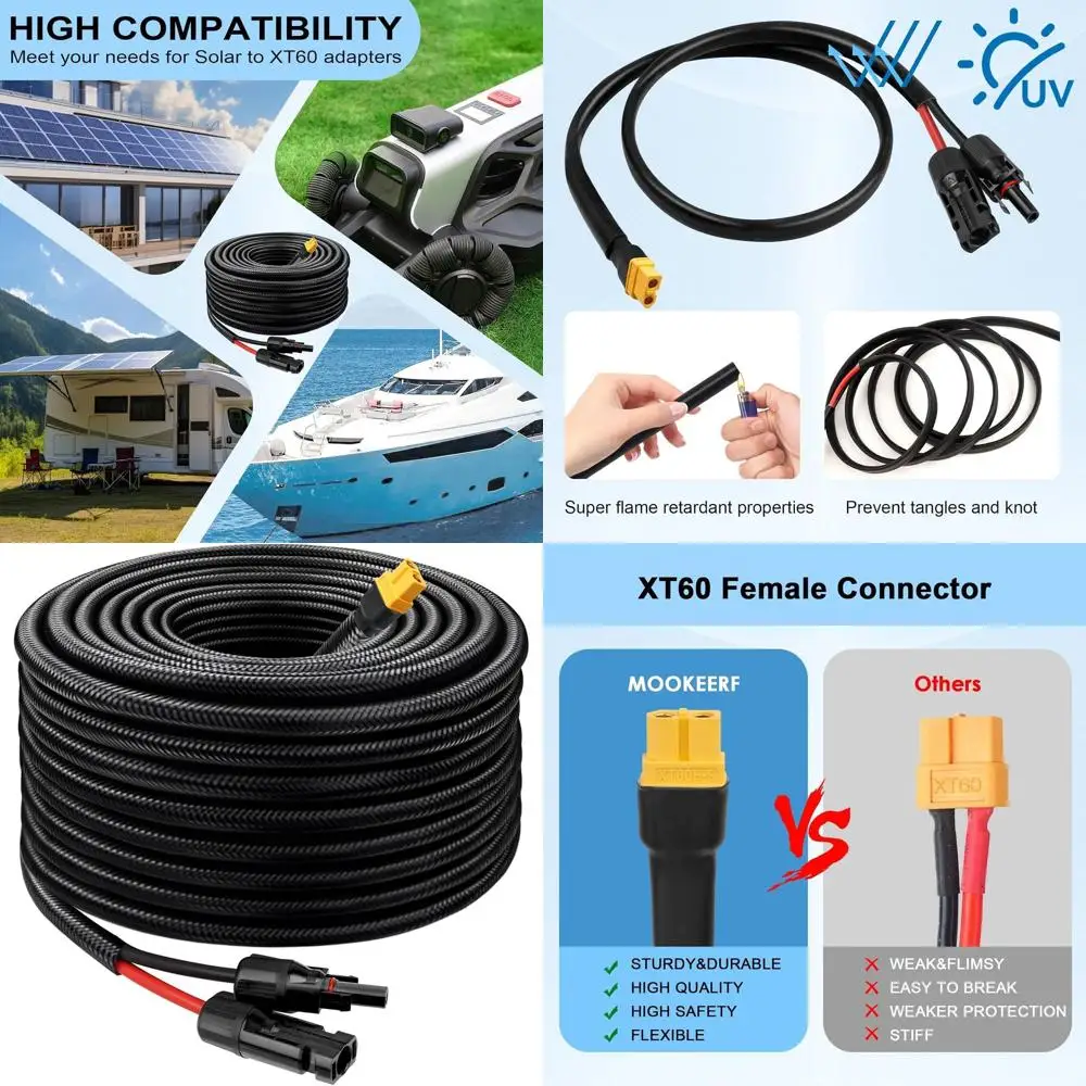 Кабель для портативной электростанции 10AWG, 100 футов, для разъемов XT60
Кабель для портативной электростанции 10AWG, 100 футов, для разъемов XT60