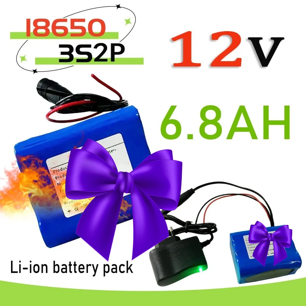 18650 2025 NEW 3S2P 12V 6800mAh Rechargeable Lithium-ion Battery Pack 12.6V Charging Battery + charger
18650 2025 NEW 3S2P 12V 6800mAh Rechargeable Lithium-ion Battery Pack 12.6V Charging Battery + charger