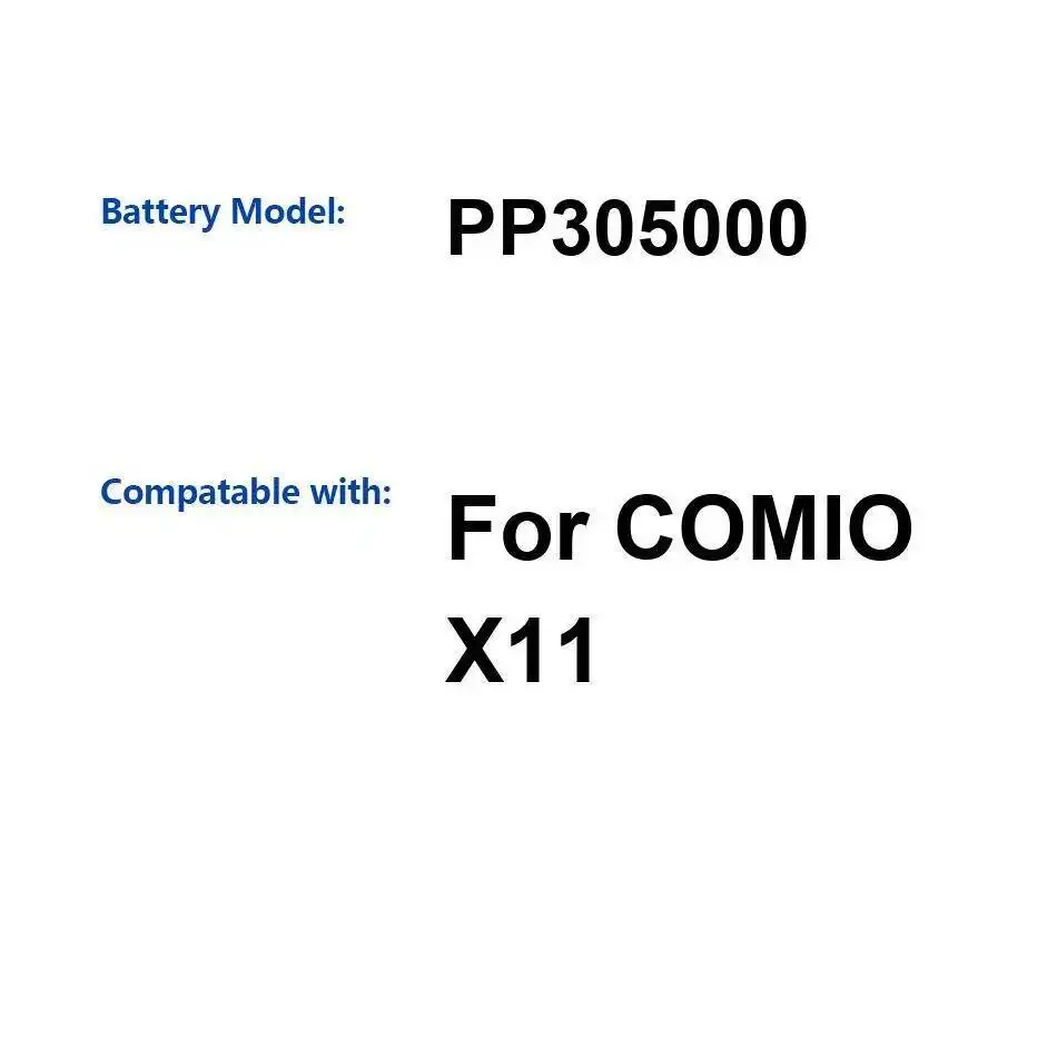 Легкий аккумулятор для мобильного телефона 3050 мАч PP305000 с хорошей низкой температурой для Comio X11
Легкий аккумулятор для мобильного телефона 3050 мАч PP305000 с хорошей низкой температурой для Comio X11