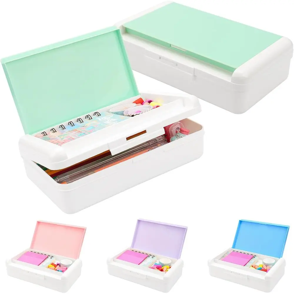 Pencil Box, Double Layer Large Capacity Plastic Pencil Case, Crayon Box with Snap-tight Lid, Stackable Storage Boxes, Gel Pen Pe
Pencil Box, Double Layer Large Capacity Plastic Pencil Case, Crayon Box with Snap-tight Lid, Stackable Storage Boxes, Gel Pen Pe