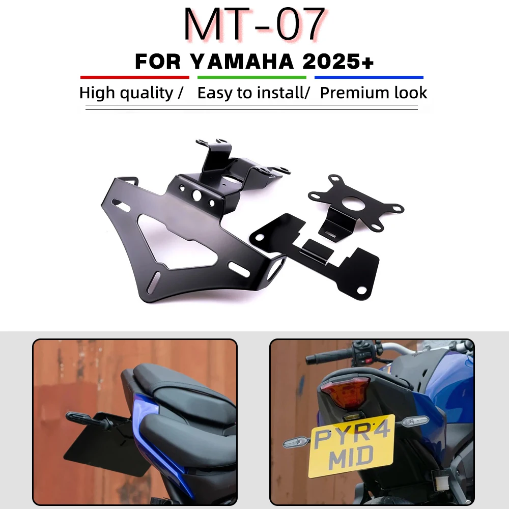 For YAMAHA MT07 MT-07 2025 MT07 New Motorcycle Rear License Plate Holder Bracket Tail Tidy Fender Eliminator CNC Aluminum
For YAMAHA MT07 MT-07 2025 MT07 New Motorcycle Rear License Plate Holder Bracket Tail Tidy Fender Eliminator CNC Aluminum