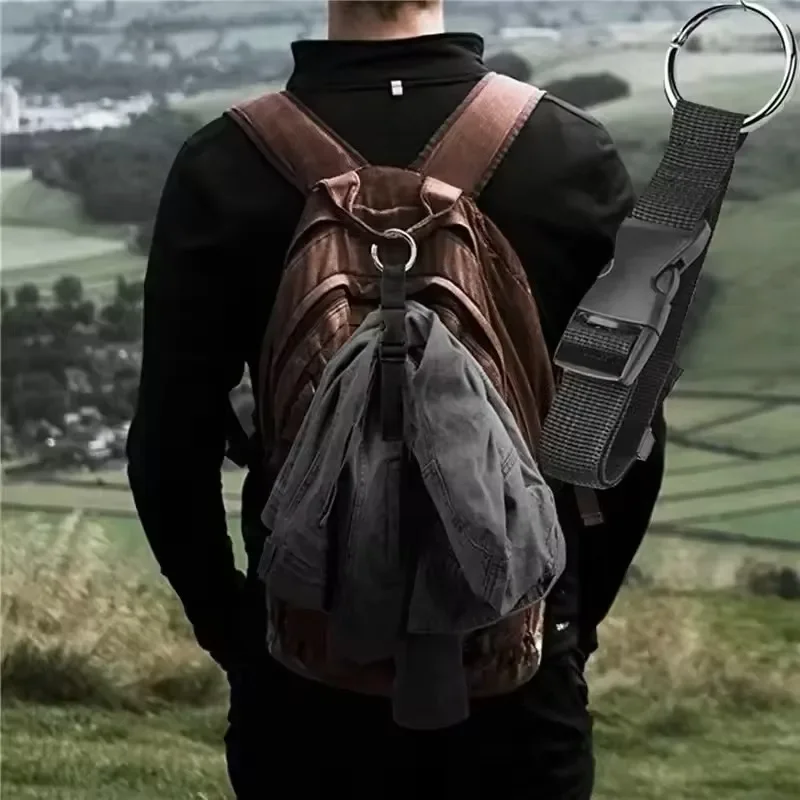 Holiday Travel Portable Black Nylon Suitcase Hanging Bag, Zinc Alloy Hiking Buckle, External Hook Strap for Luggage & Backpack
Holiday Travel Portable Black Nylon Suitcase Hanging Bag, Zinc Alloy Hiking Buckle, External Hook Strap for Luggage & Backpack