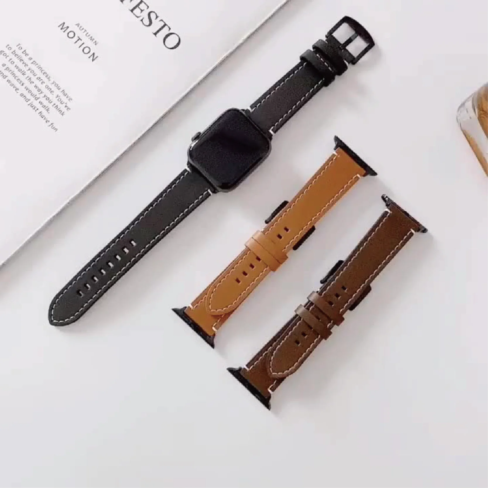 New For Apple Watch8/7/6/5/4/3/2/1/SE High Quality Fashion Leather Black Buckle Adjustable Length Watch Band
New For Apple Watch8/7/6/5/4/3/2/1/SE High Quality Fashion Leather Black Buckle Adjustable Length Watch Band