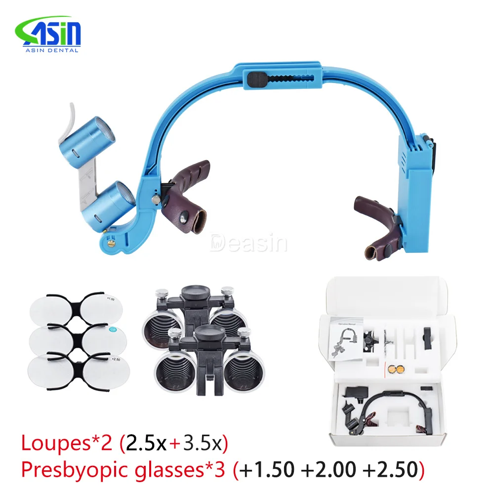 Dental Surgical ENT LED Adjustable Headlight Anti Blue Double Focus Lamp Function Images Binocular Loupe Dental medical devices
Dental Surgical ENT LED Adjustable Headlight Anti Blue Double Focus Lamp Function Images Binocular Loupe Dental medical devices