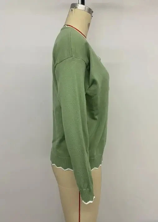 Women's Fashion Pullover New Casual Small Fragrance Element Solid Color Border Wavy Zipper Semi Open Neck Sweater for Women
Women's Fashion Pullover New Casual Small Fragrance Element Solid Color Border Wavy Zipper Semi Open Neck Sweater for Women