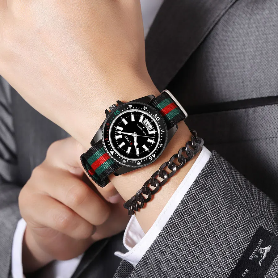 New fashionable men's nylon strap calendar watch, luxurious and simple business men's and women's night light quartz watch
New fashionable men's nylon strap calendar watch, luxurious and simple business men's and women's night light quartz watch
