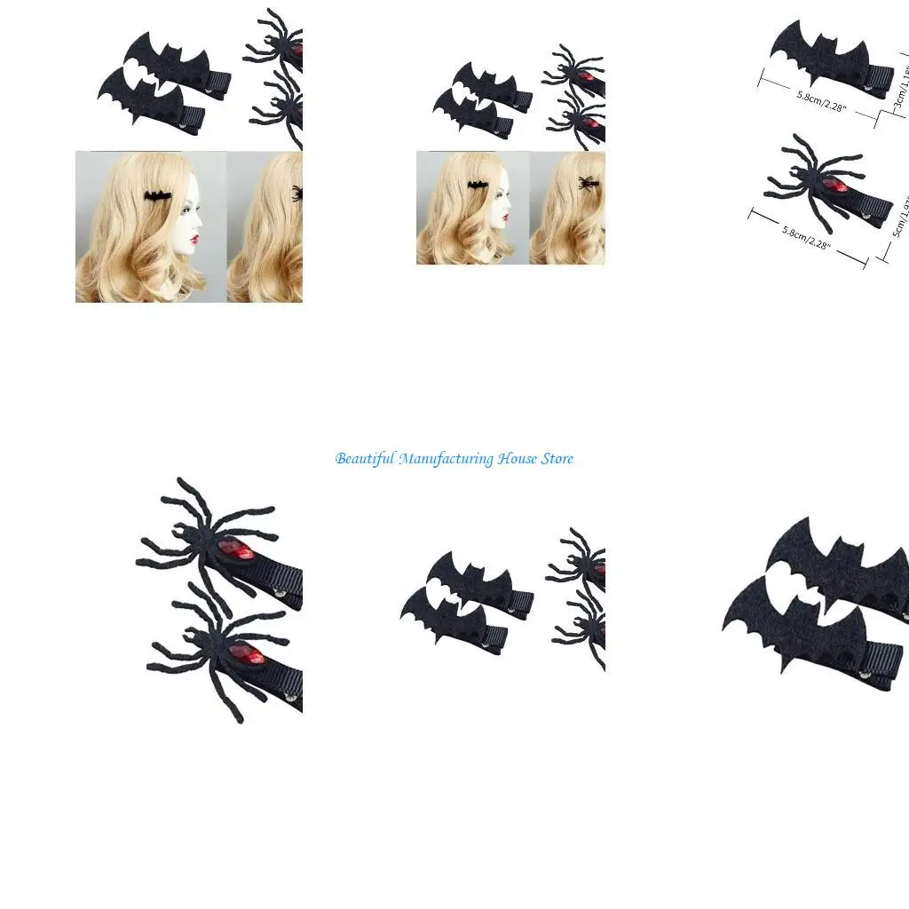 E56A Girls Hair Clips Gothic Halloween Cosplay Devil Wing Hairpin Headwear Punk Hair Jewelry Unique Black Headwear
E56A Girls Hair Clips Gothic Halloween Cosplay Devil Wing Hairpin Headwear Punk Hair Jewelry Unique Black Headwear
