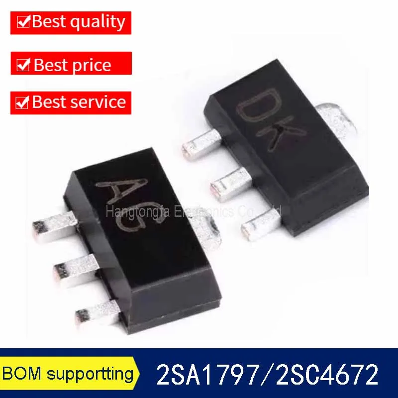 1000 шт. 2SA1797 2SC4672 маркировка AG DK SOT89 NPN PNP SMD транзистор новая катушка
1000 шт. 2SA1797 2SC4672 маркировка AG DK SOT89 NPN PNP SMD транзистор новая катушка