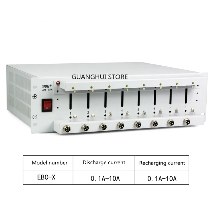 EBC-X 8-Channels 18650 lithium Battery Capacity Tester Charge & Discharge 10A Cycle Aging Test
EBC-X 8-Channels 18650 lithium Battery Capacity Tester Charge & Discharge 10A Cycle Aging Test