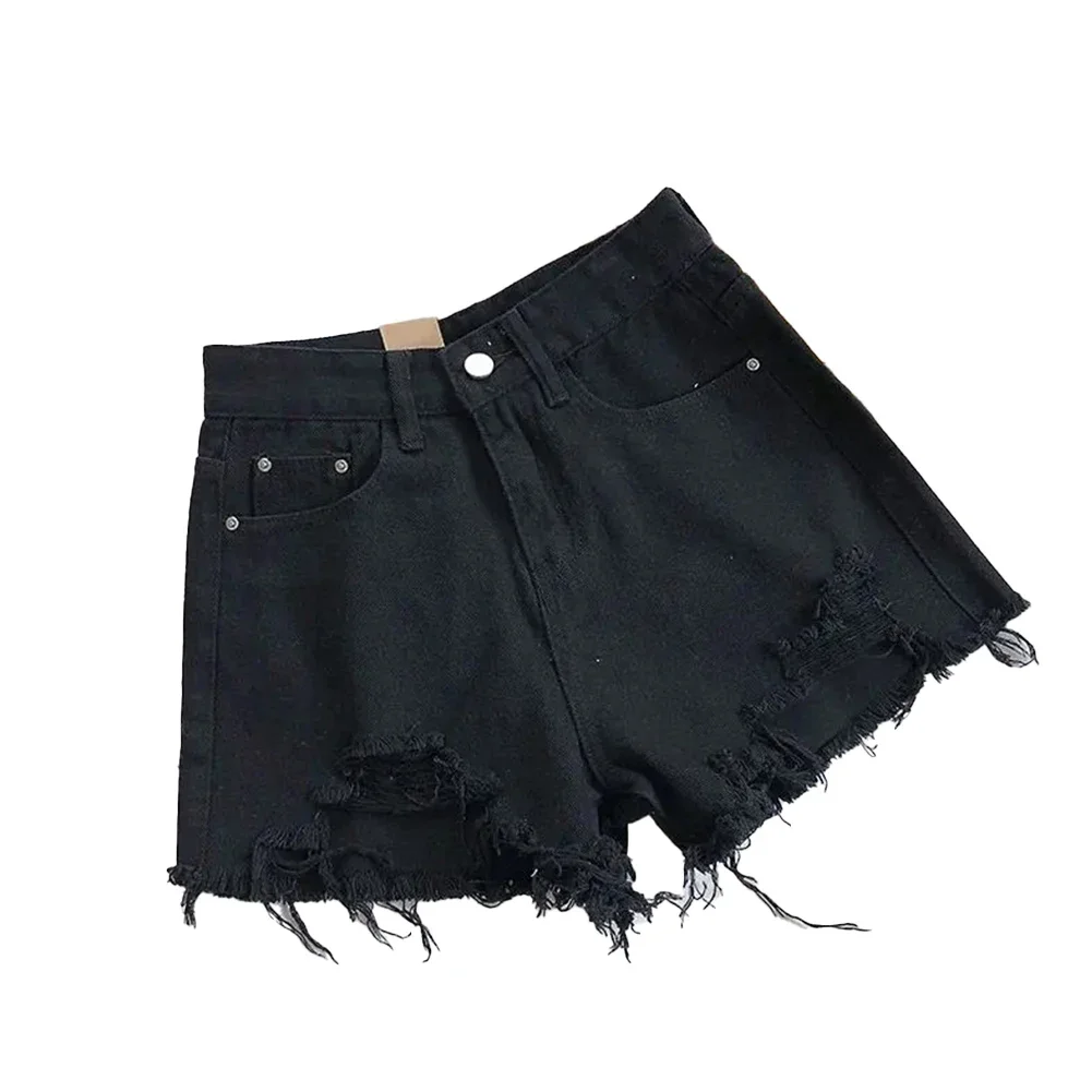 Pants Shorts Light Blue Loose Microelasticity Ripped Shorts Versatile White Wide Leg Pants Womens All Seasons Black
Pants Shorts Light Blue Loose Microelasticity Ripped Shorts Versatile White Wide Leg Pants Womens All Seasons Black