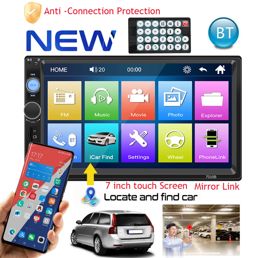 Car Radio Multimedia Player - Sound 7 Inch Touch Screen Bluetooth Connectivity Easy Installation
Car Radio Multimedia Player - Sound 7 Inch Touch Screen Bluetooth Connectivity Easy Installation