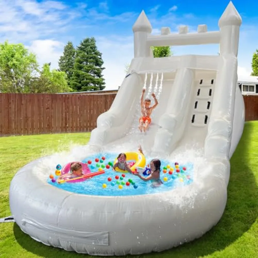 Commercial Grade Inflatable Water Slide 21'x9'x12' with Pool for and Adults in Blue Wet Dry Use Summer Splash Fun Blower Includ
Commercial Grade Inflatable Water Slide 21'x9'x12' with Pool for and Adults in Blue Wet Dry Use Summer Splash Fun Blower Includ