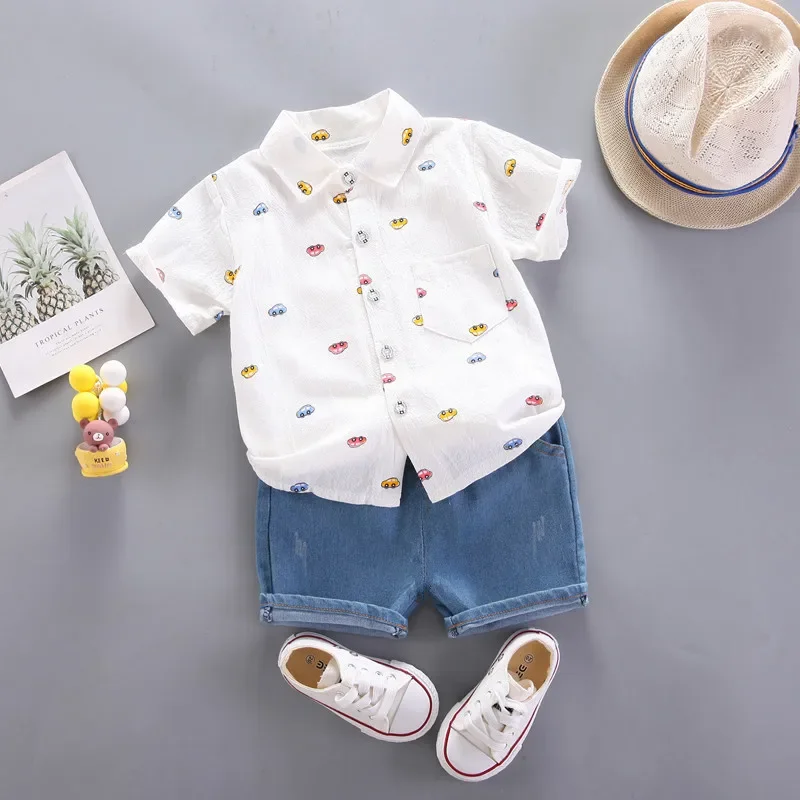 Summer Boys Fashion Cartoon Shirt Set Children Pants Clothing 2 Pieces Baby Clothes 1-5 years
Summer Boys Fashion Cartoon Shirt Set Children Pants Clothing 2 Pieces Baby Clothes 1-5 years