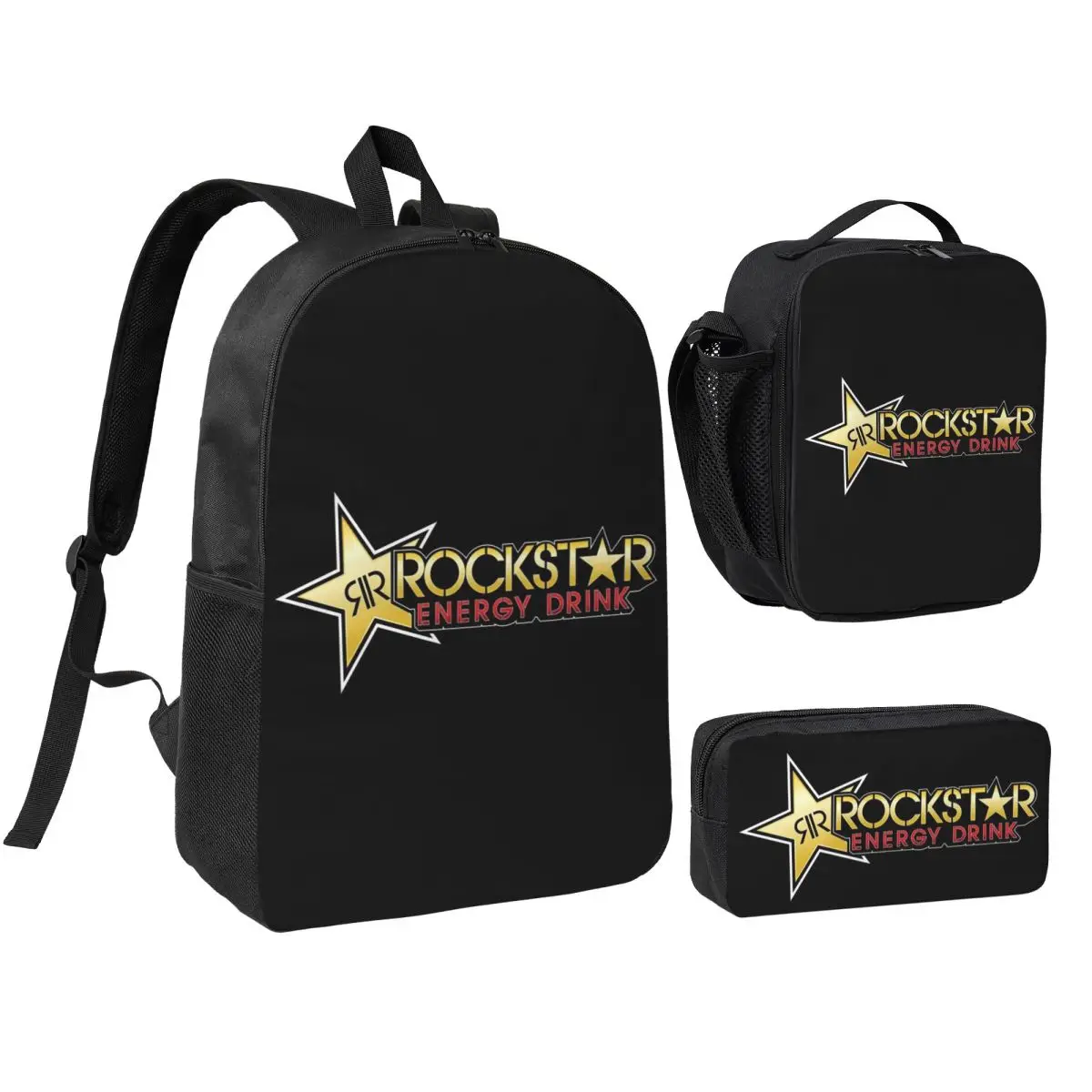 Rockstar Energy Drink Backpack Student BookBag School Bag Shoulder Bags 3ps Insulated Lunch Bag Pencil Case
Rockstar Energy Drink Backpack Student BookBag School Bag Shoulder Bags 3ps Insulated Lunch Bag Pencil Case