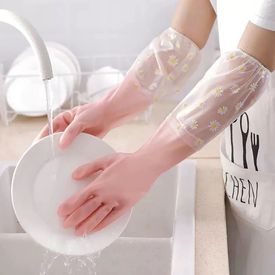 1 Pair, Long Sleeve Rubber Gloves, Reusable Dishwashing Gloves, Kitchen Oven Pet Cleaning Thicked Glove Household Supplies
1 Pair, Long Sleeve Rubber Gloves, Reusable Dishwashing Gloves, Kitchen Oven Pet Cleaning Thicked Glove Household Supplies