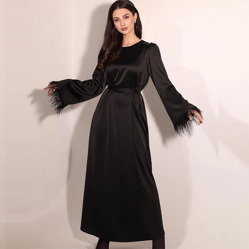 A Solid Color O Neck Long Sleeve Slit Sexy Elegant Bodycon Maxi Prom Dress Autumn Women Outfits Evening Party Club
A Solid Color O Neck Long Sleeve Slit Sexy Elegant Bodycon Maxi Prom Dress Autumn Women Outfits Evening Party Club