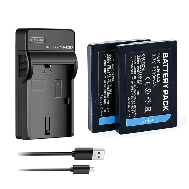 1300mAh EN-EL2 ENEL2 Rechargeable Li-ion Battery + Charger For Nikon Coolpix 3500 3200 3100 2500 SQ 9904 BP-NKL2 EN EL2 Battery
1300mAh EN-EL2 ENEL2 Rechargeable Li-ion Battery + Charger For Nikon Coolpix 3500 3200 3100 2500 SQ 9904 BP-NKL2 EN EL2 Battery