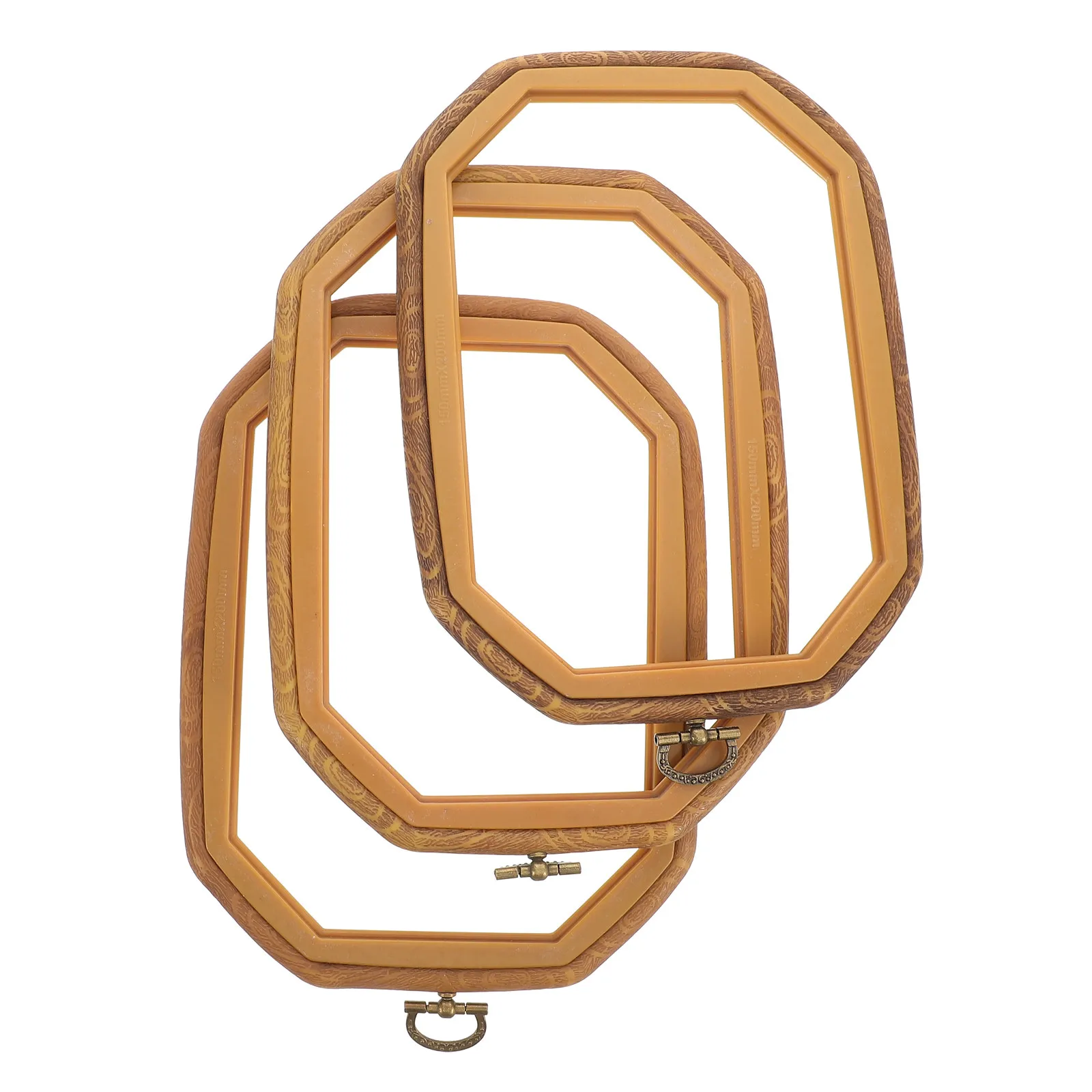 3Pcs Cross Stitch Embroidery Hoops Vintage Wood Grain Plastic Frames for DIY Crafts Needlework Supplies Sewing Projects
3Pcs Cross Stitch Embroidery Hoops Vintage Wood Grain Plastic Frames for DIY Crafts Needlework Supplies Sewing Projects