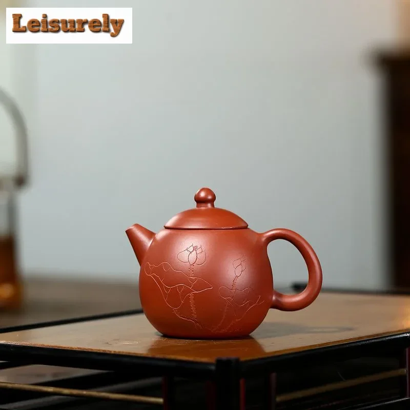 150ml Classic Yixing Purple Clay Teapots Handmade Lotus Dragon Egg Pot Raw Ore Dahongpao Mud Kettle Chinese Zisha Tea Set Tea
150ml Classic Yixing Purple Clay Teapots Handmade Lotus Dragon Egg Pot Raw Ore Dahongpao Mud Kettle Chinese Zisha Tea Set Tea