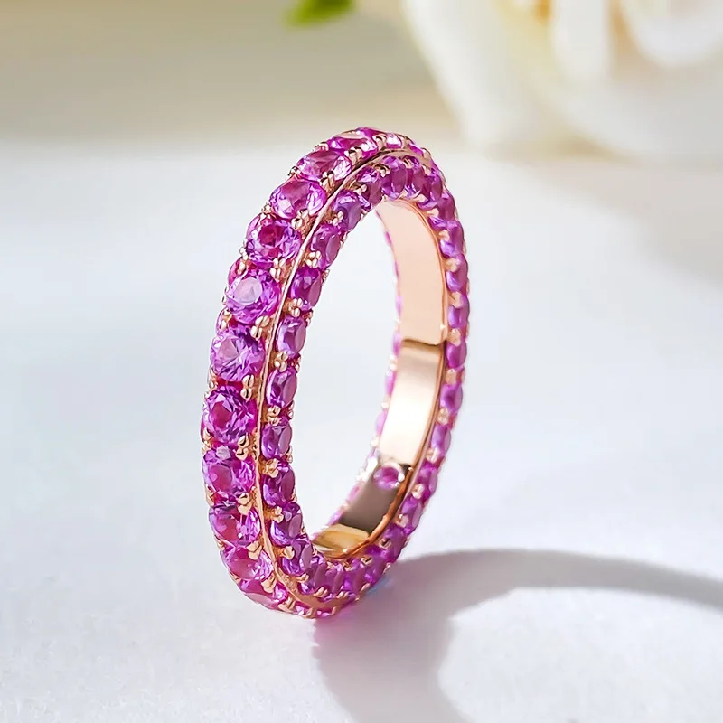 Eternity Lab Ruby Diamond Ring 100% Real 925 Sterling Silver Party Wedding Band Rings for Women Bridal Engagement Jewelry Gift
Eternity Lab Ruby Diamond Ring 100% Real 925 Sterling Silver Party Wedding Band Rings for Women Bridal Engagement Jewelry Gift