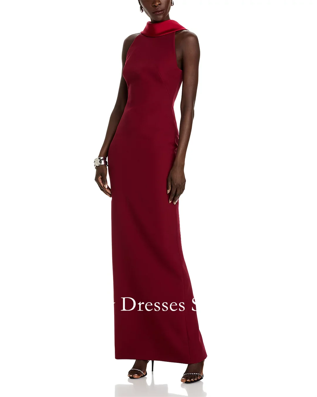 High Neck Red Sleeveless Crepe Simple Dress Evening Dresses Customized Floor Length Party Prom Gowns Formal vestidos de fiesta
High Neck Red Sleeveless Crepe Simple Dress Evening Dresses Customized Floor Length Party Prom Gowns Formal vestidos de fiesta