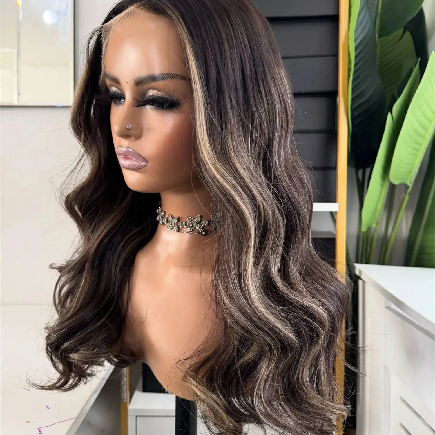 20“ Dark Wigs with Blonde Balayage Lace Frontal Wig Natural Long Body Wave Wig Syntehtic Heat Resistant Wig Preplucked Hairline
20“ Dark Wigs with Blonde Balayage Lace Frontal Wig Natural Long Body Wave Wig Syntehtic Heat Resistant Wig Preplucked Hairline