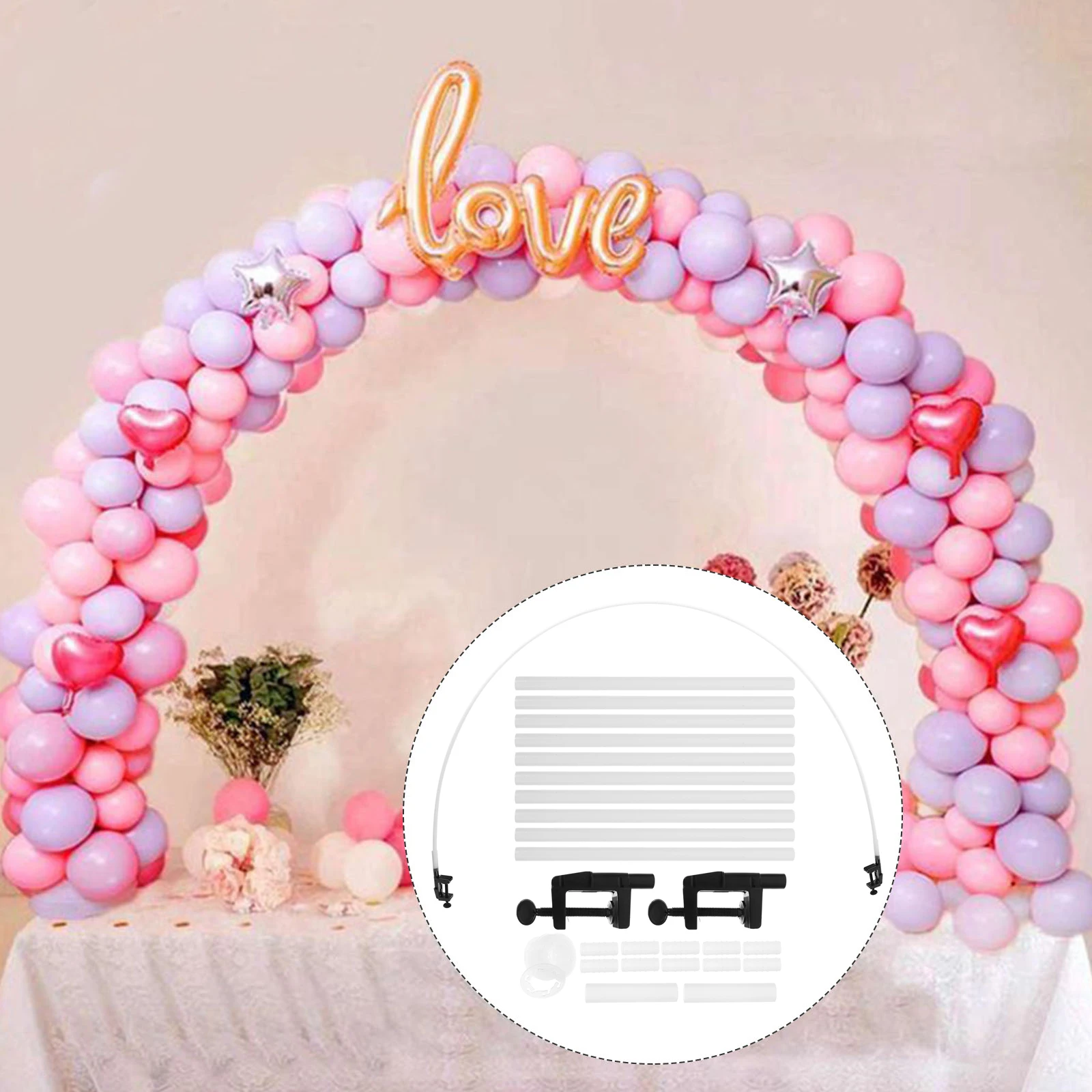 Balloon Arch St Kit 10 Sections PE Rods Tabletop Holder Party Supplies Wedding Birthday Baby Shower Anniversary Decor
Balloon Arch St Kit 10 Sections PE Rods Tabletop Holder Party Supplies Wedding Birthday Baby Shower Anniversary Decor