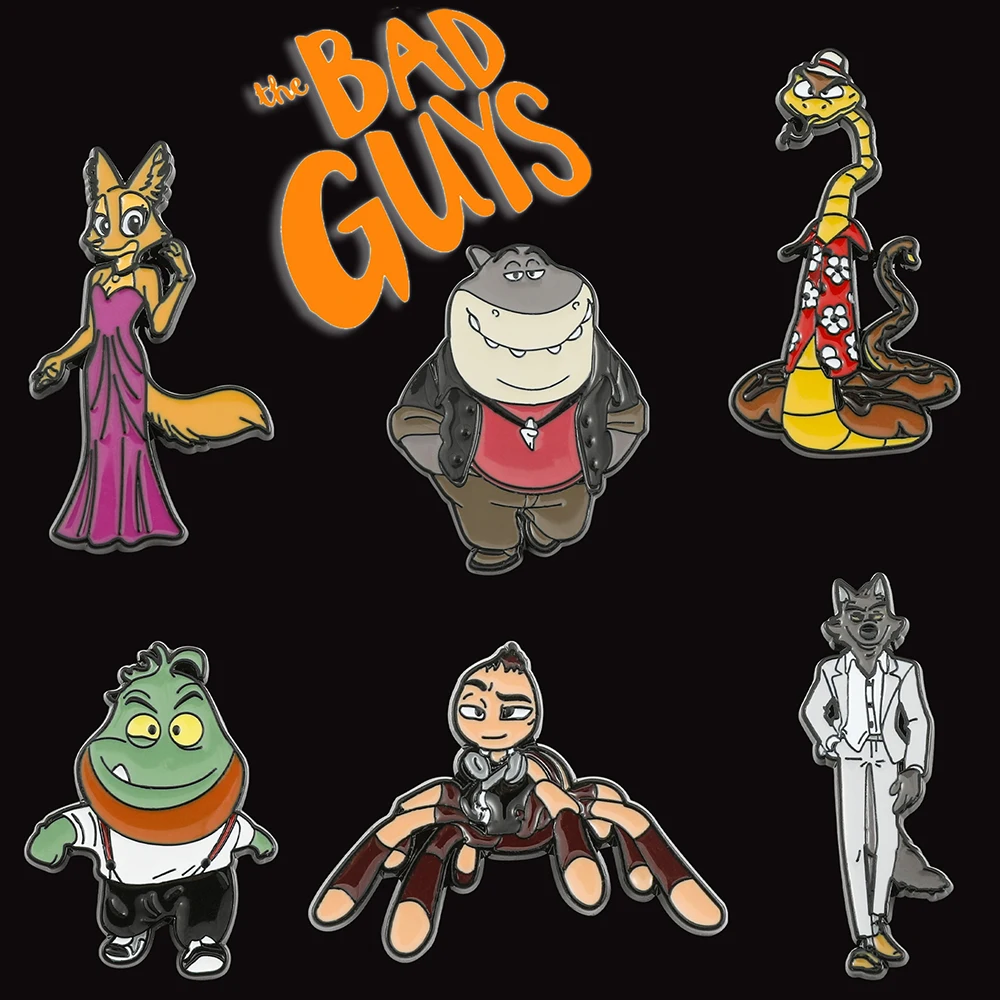 Anime Movies The Bad Guys Funny Animal Badge Lapel Pins Cartoon Enamel Brooches for Backpacks Jewelry Accessories for Kids Gift
Anime Movies The Bad Guys Funny Animal Badge Lapel Pins Cartoon Enamel Brooches for Backpacks Jewelry Accessories for Kids Gift