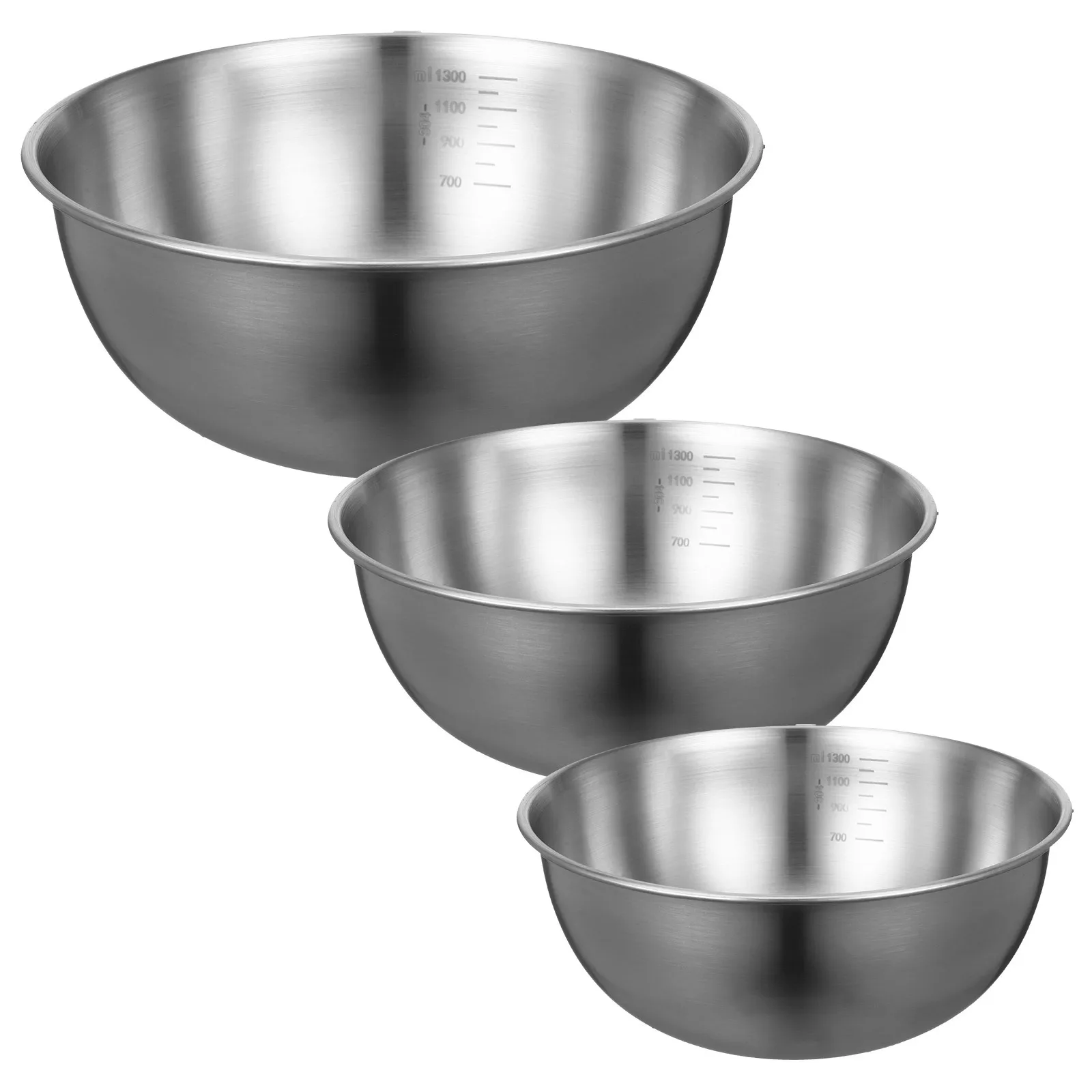 3pcs Stainless Steel Cold Noodle Bowl Stackable Lightweight For Salad Rice Cereal Soup Mixing Serving Kitchen Food Accessories
3pcs Stainless Steel Cold Noodle Bowl Stackable Lightweight For Salad Rice Cereal Soup Mixing Serving Kitchen Food Accessories
