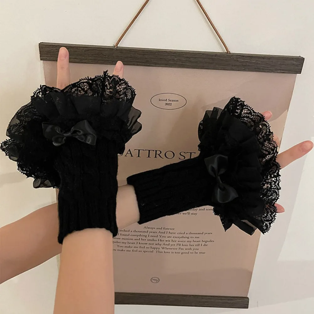 Y2k Lolita Gloves Portable Bow Knot Lace Hand Sleeves Acrylic Fibers Ankle Sleeves Female/Girls
Y2k Lolita Gloves Portable Bow Knot Lace Hand Sleeves Acrylic Fibers Ankle Sleeves Female/Girls