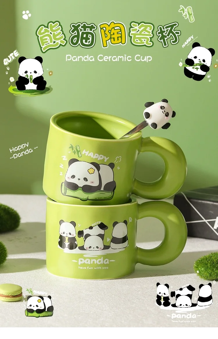Cute panda ceramic cup, large capacity tea and coffee breakfast cup, suitable for girls and couples Christmas gifts
Cute panda ceramic cup, large capacity tea and coffee breakfast cup, suitable for girls and couples Christmas gifts