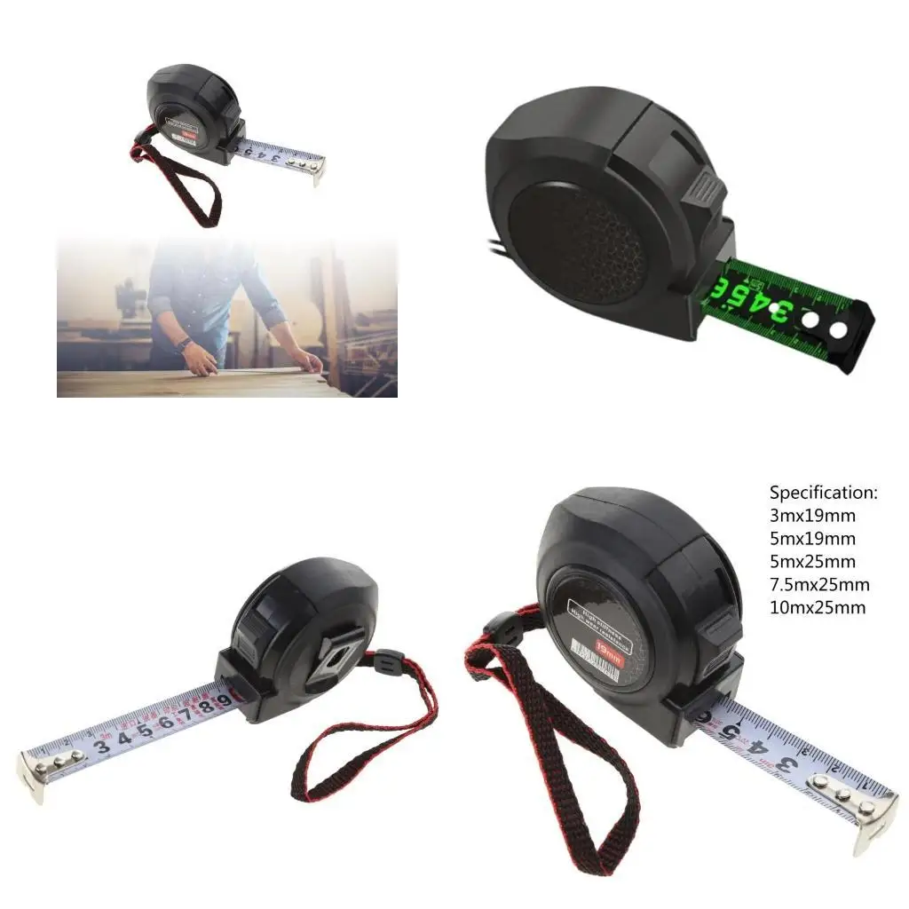 652F Professional Fluorescent Steel Tape Measure Locking Measurement Thickened Carbon Steel BladesQuick Accurate Reading
652F Professional Fluorescent Steel Tape Measure Locking Measurement Thickened Carbon Steel BladesQuick Accurate Reading